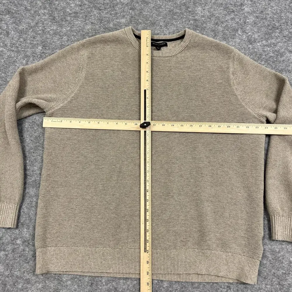 Banana Republic Sweater Mens 2XL Beige Cotton Crewneck Pullover Knit Casual Prep